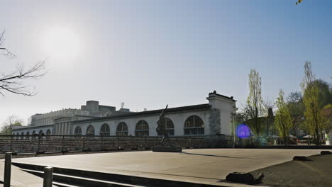 a sunny day at the market plaza