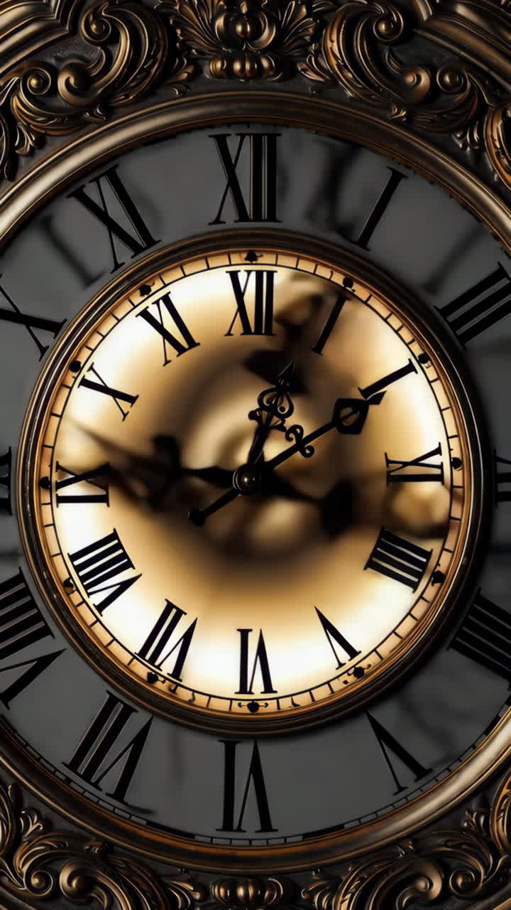 Vintage Ornate Wall Clock Detail