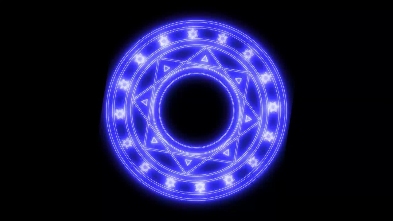 육각형 화력은 강력한 마법, 어두운 파란색을 둘러싸고 압도적입니다.