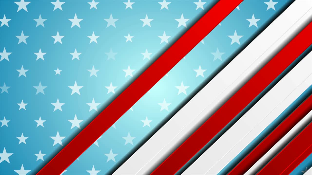 Conceito de bandeira dos EUA, fundo de movimento corporativo abstrato