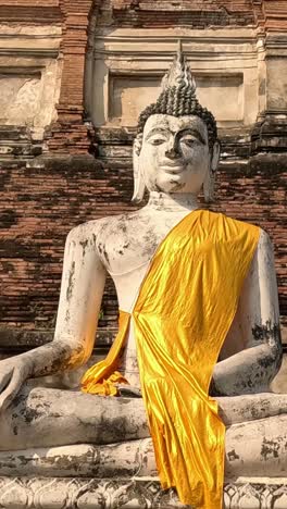 buddha statues unveiled at ancient brick temple