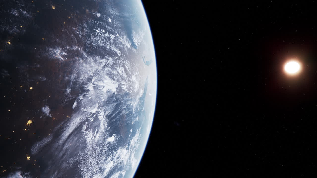 View of earth from outer space