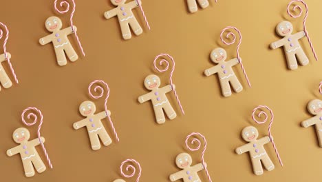 Gingerbread-Men-and-Candy-Canes-on-a-yellow-background