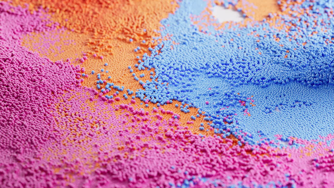 밀도 공, 추상적인 기하학적 배경, 3d 렌더링