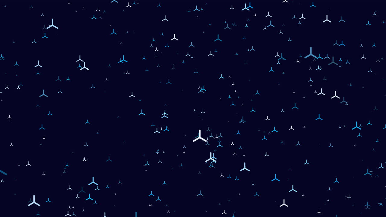 Airplanes in motion dynamic blue and white pattern on dark background