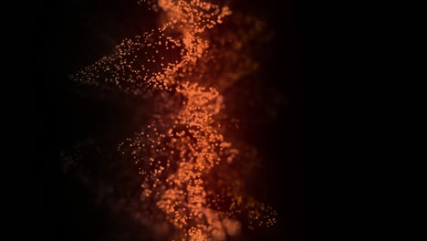 abstracto de partículas de neón brillantes movimiento de remolino bucle de fondo