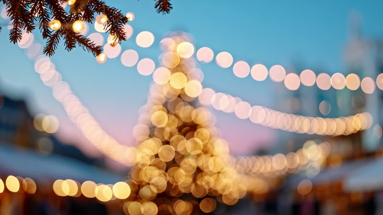Juletræ med Bokeh-lys