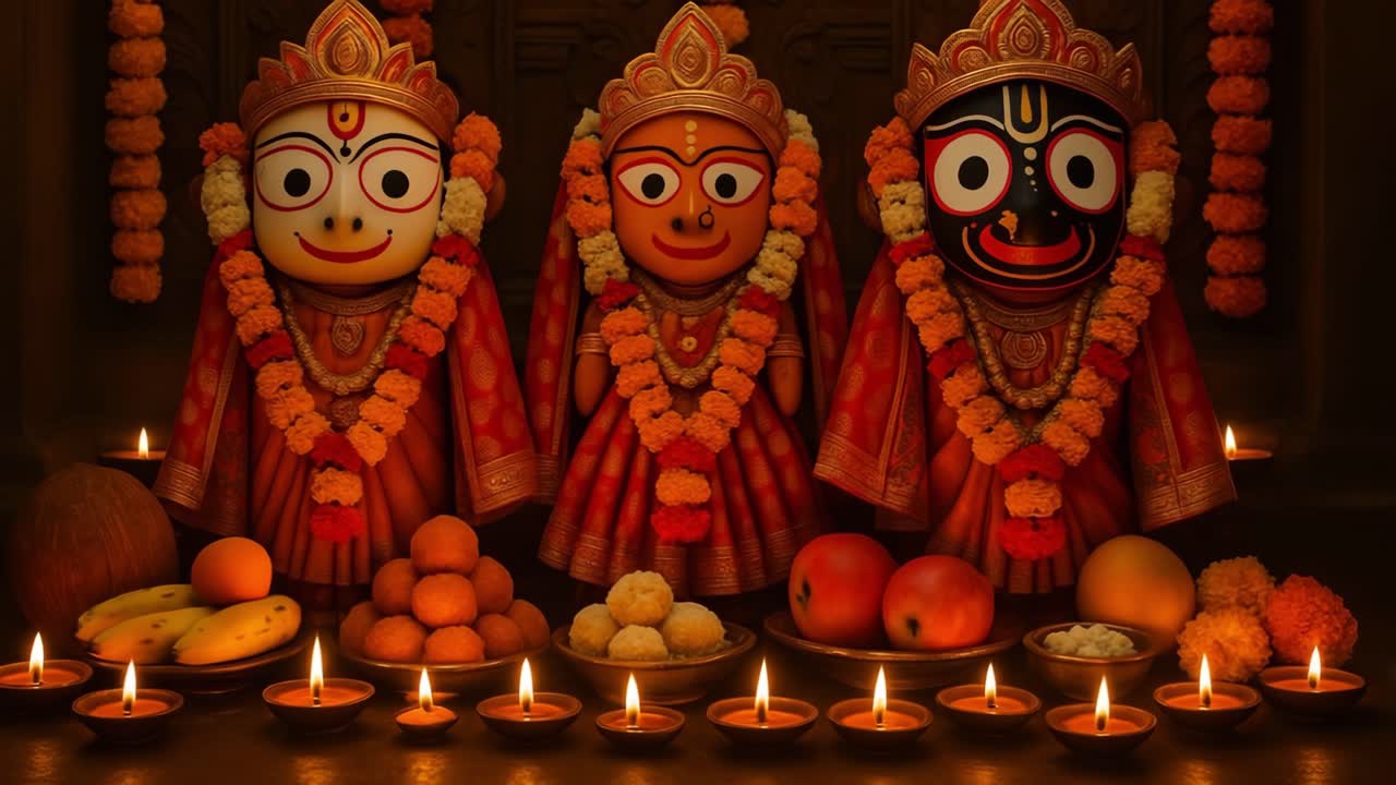 Traditional Indian Festival Altar Display