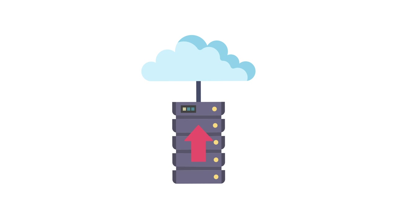 Data Server Stacks Uploading Information to Cloud Storage