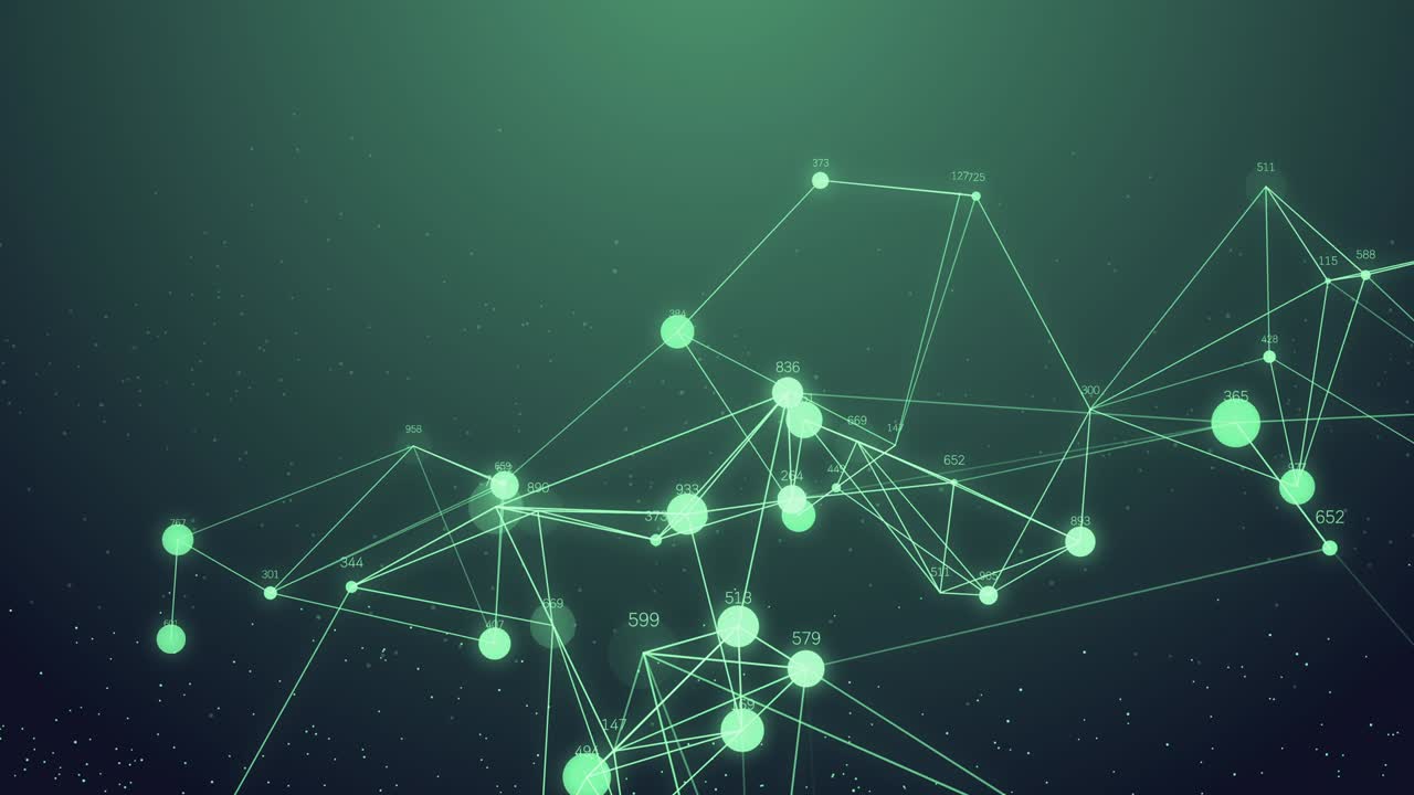 Abstract Network connection concept creative motion graphic background with code running