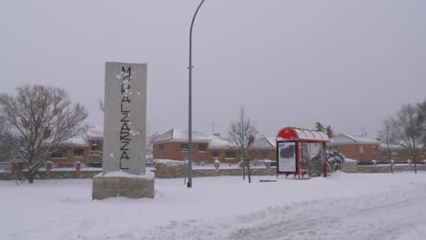 moralzarzal sign in the snow - 2021