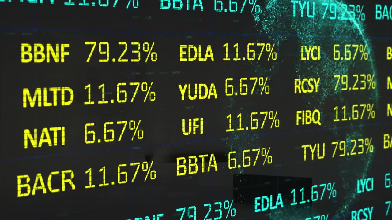 Animation of data processing over globe