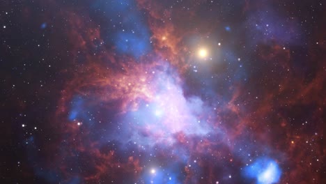 nebula gas and stars floating in space 4k