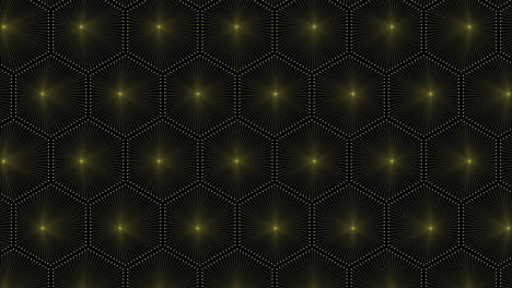 Elegante-Patrón-Geométrico-Negro-Y-Dorado-Con-Intrincados-Hexágonos-Y-Estrellas