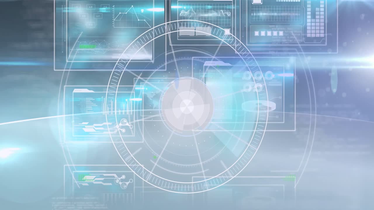 과학적 그래프와 데이터에 대한 레이더의 애니메이션