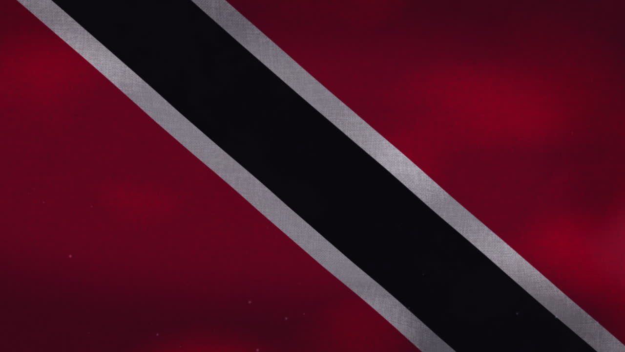 The Trinidad - Tobago national waving flag
