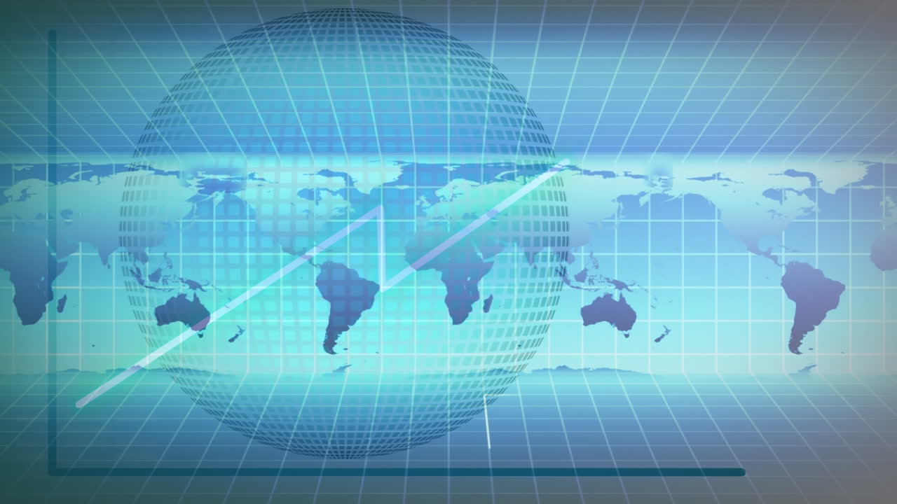 전 세계 디지털 인터페이스 데이터의 애니메이션