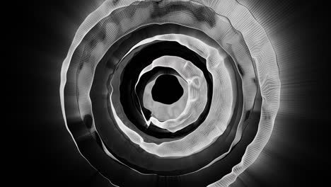 patrón circular abstracto en blanco y negro