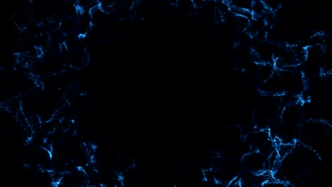 rendering 3d, explosión cósmica abstracta onda de choque energía azul sobre fondo negro, textura