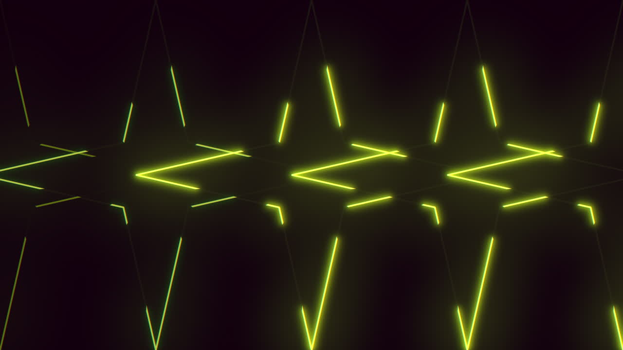검은색 배경에 동적 녹색 지그자그 패턴