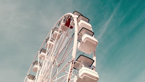 ferris wheel on blue sky background