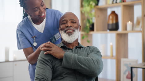 nurse providing care to elderly patient