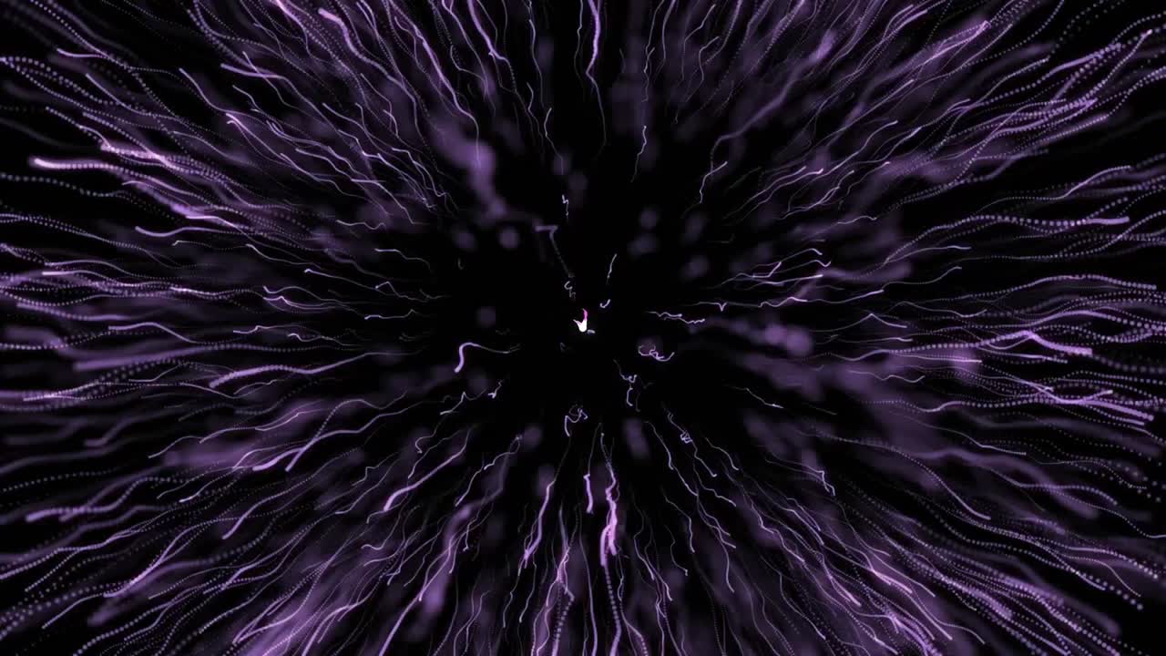 Animation of pink firework exploding on black background