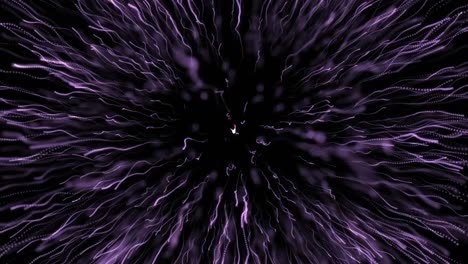 animación de fuegos artificiales rosados explotando sobre un fondo negro