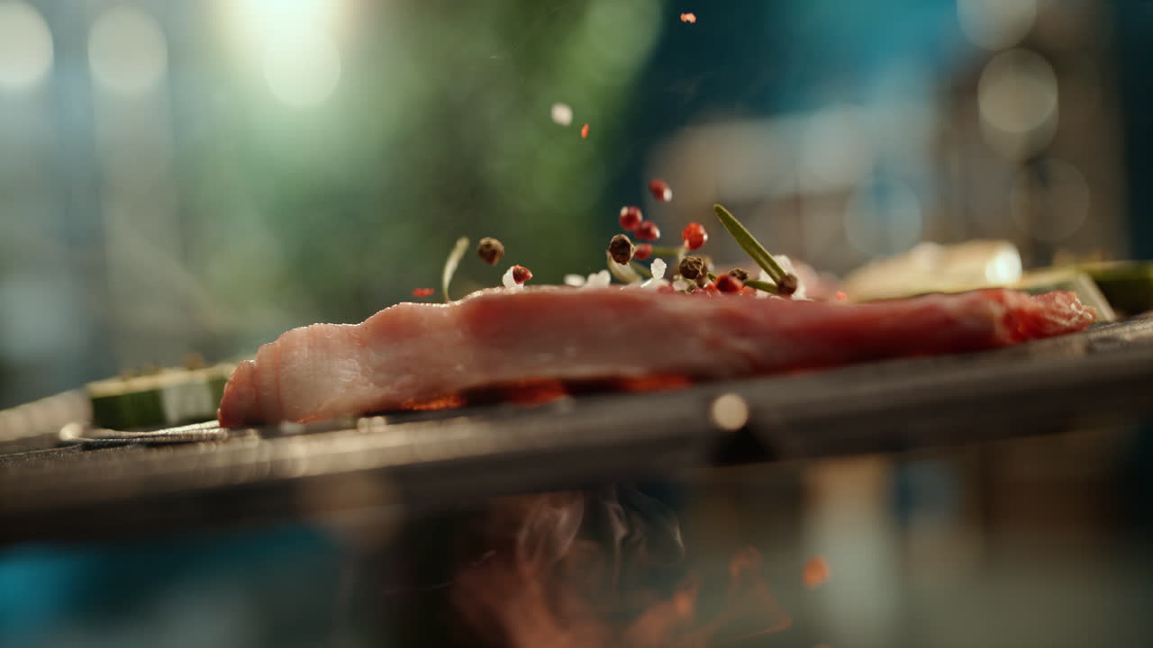 Grillet bøf og grøntsager