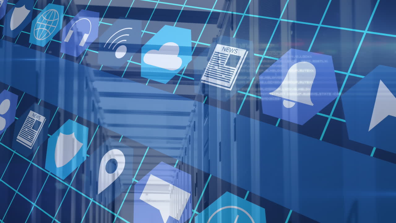 서버  ⁇ 에서 미디어 아이콘의 애니메이션