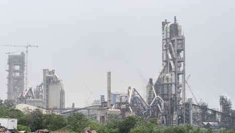 extreme long shot of cement plant