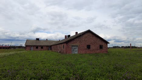 Barracks-At-Auschwitz-Concentration-Camp-In-Poland