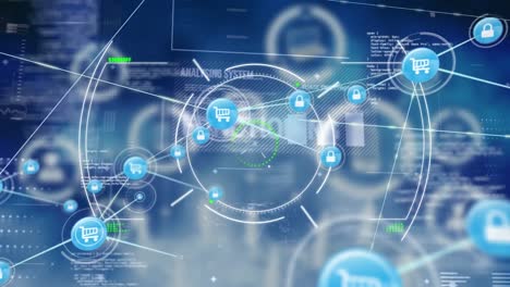 Animation-of-network-of-connections-over-data-processing