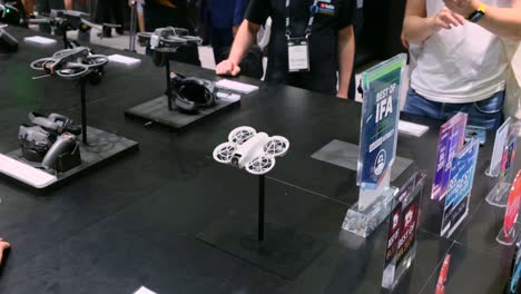 Showcase of cutting-edge drone models displayed at IFA Berlin. Awards and recognition plaques highlighting innovative technology advancements in consumer drones