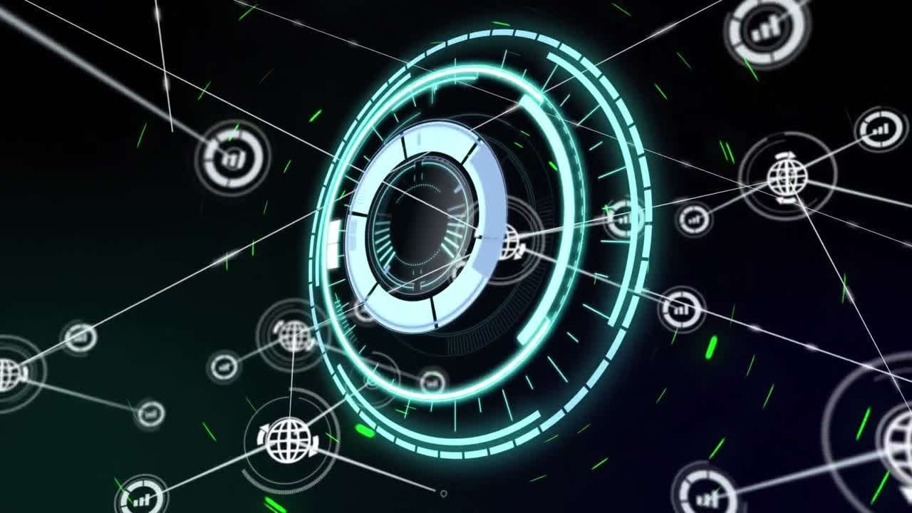 범위 스캐닝과 함께 연결 네트워크의 애니메이션