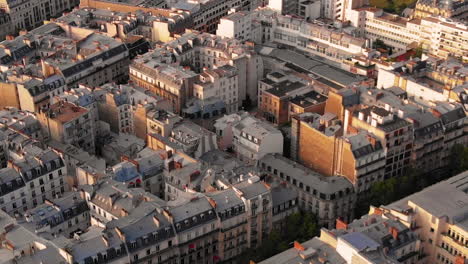 Aerial-view-to-the-city-and-the-Eiffel-tower,-Paris,-France