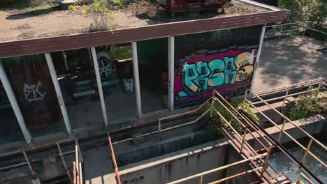 an old crumbling water filtration plant in muskegon