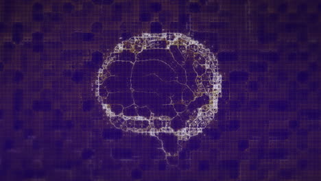 animazione di un modello digitale del cervello su sfondo blu