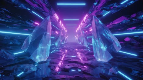 futuristic crystal tunnel