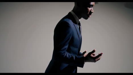 businessman in a dark suit
