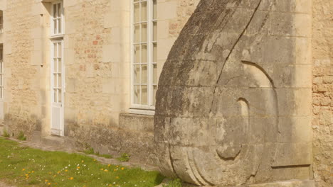 stone wall of a french building