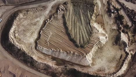 aerial view of a sand quarry