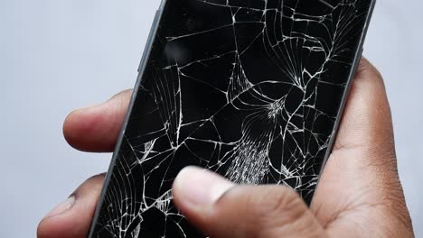 broken smartphone screen
