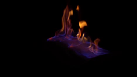 colorful flames on black background