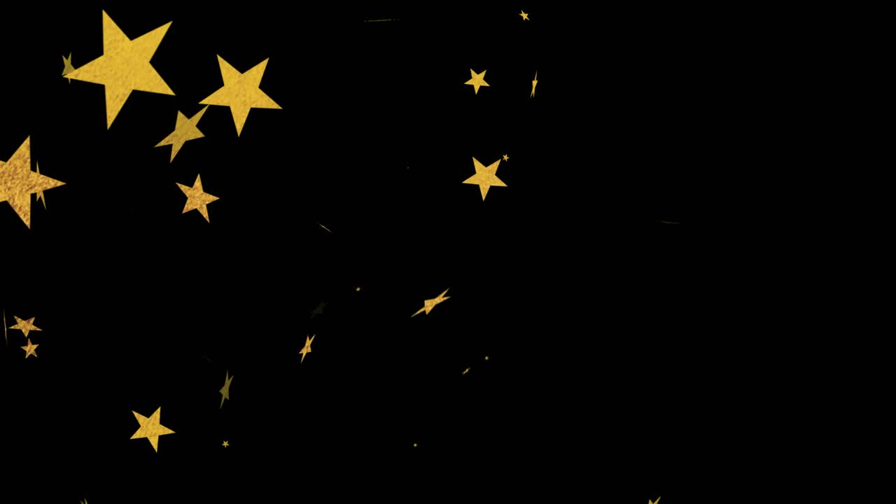 Canvas opening drifting stars scattering confetti swirling into vortex for shimmer effect