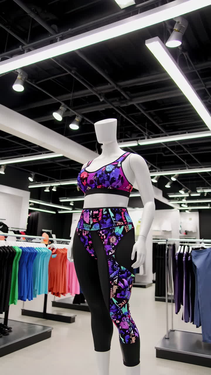 Plus Size Sportswear Display in a Retail Store