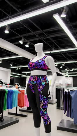 plus size sportswear display in a retail store