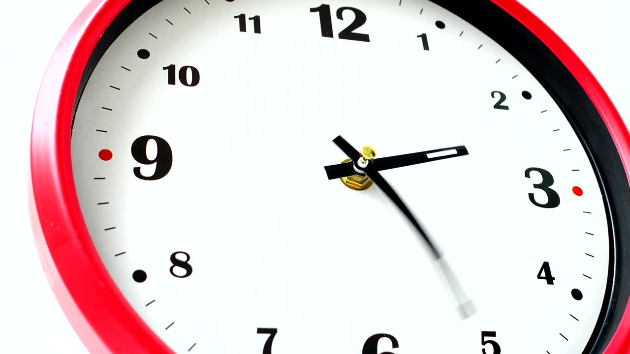 Shooting of hours. Time lapse. Shooting with a foreshortening.