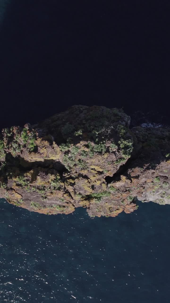 Vista aerea della costa rocciosa