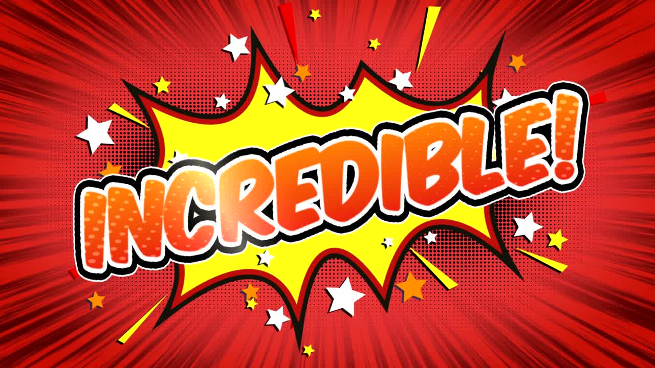 믿을 수 없는 - 만화 스타일의 텍스트